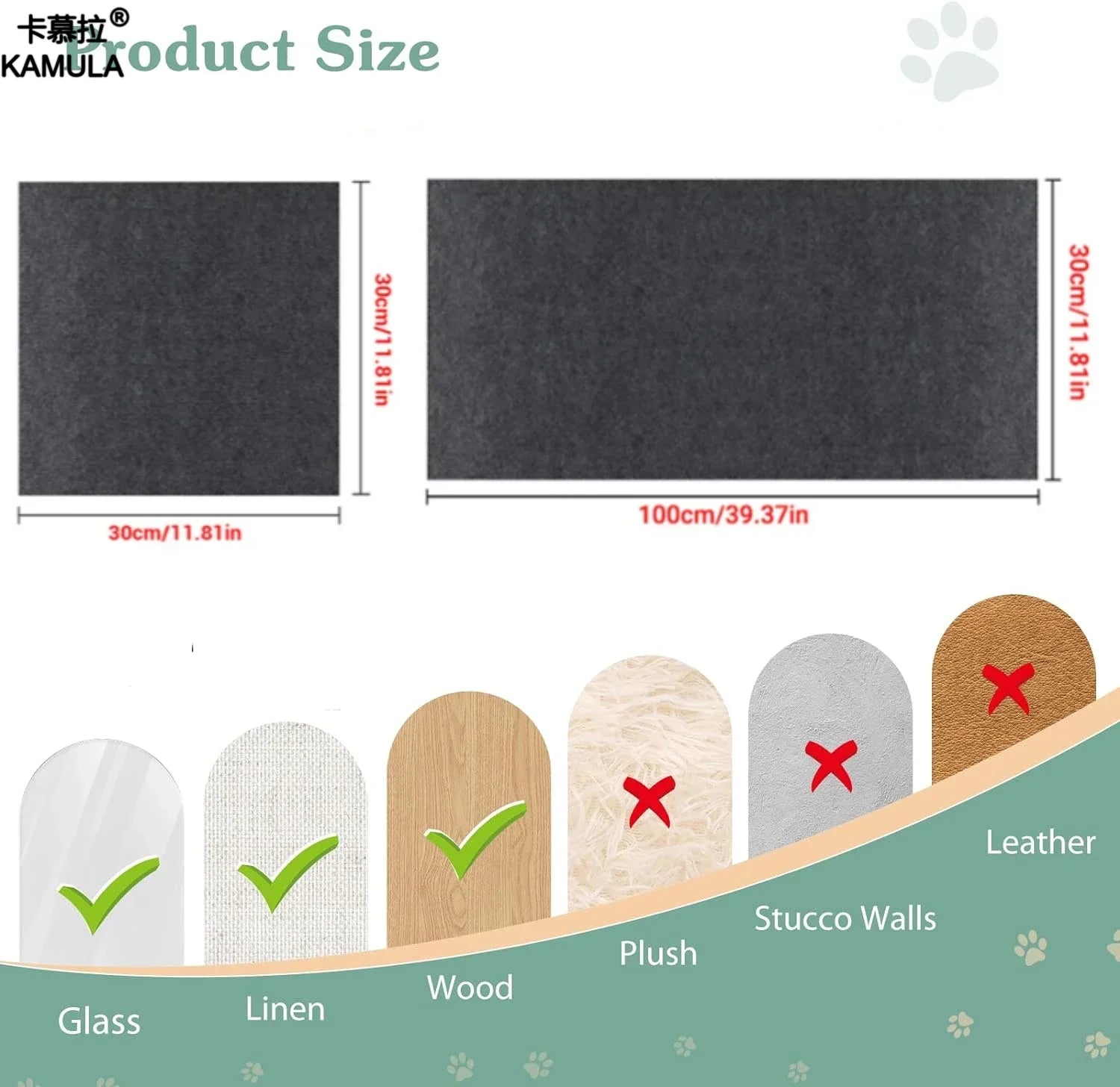 Self-Adhesive Cat Scratching Mat for Furniture Protection
