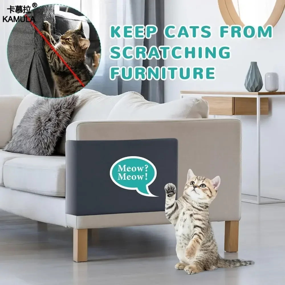 Self-Adhesive Cat Scratching Mat for Furniture Protection