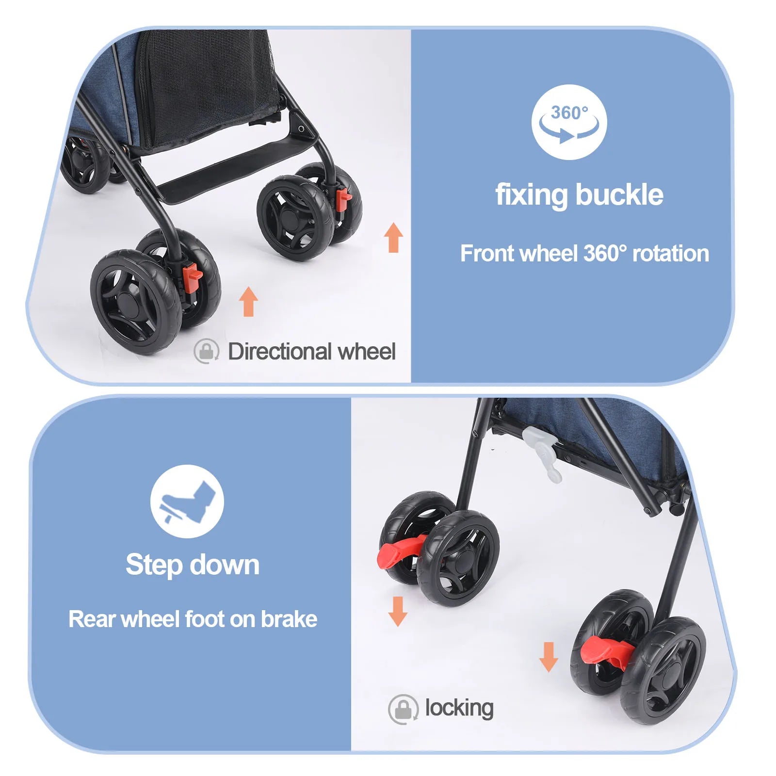 Lightweight Outdoor Puppy & Cat Stroller