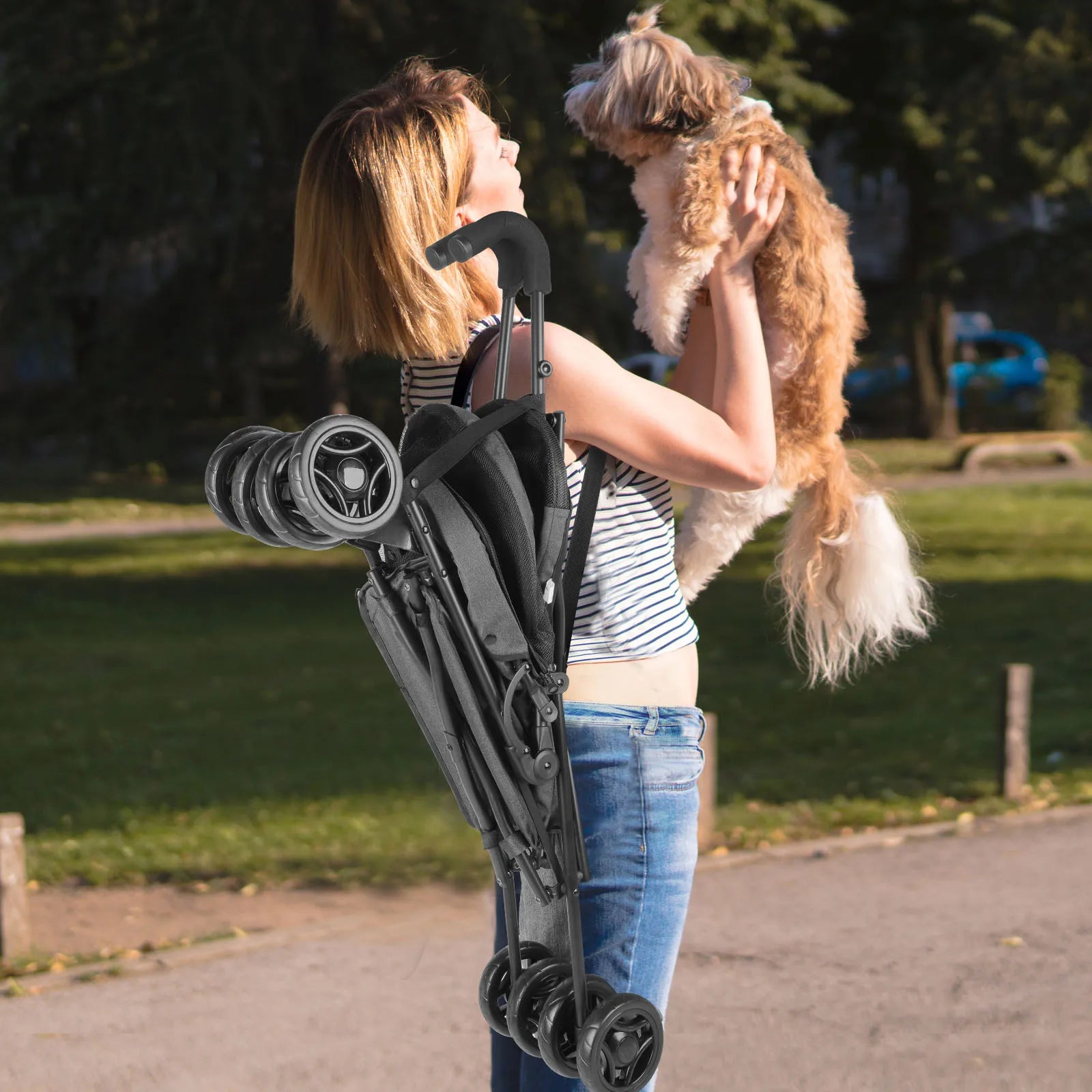 Lightweight Outdoor Puppy & Cat Stroller
