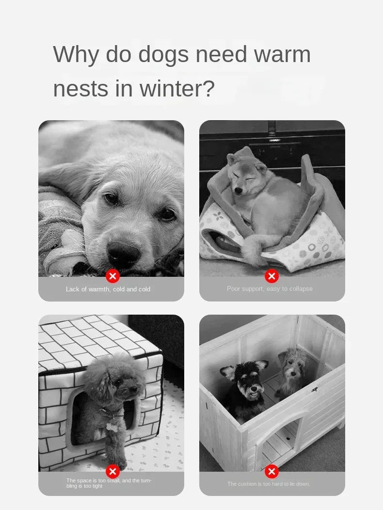 Autumn and Winter Warm Kennel – Cozy Comfort for Medium to Large Dogs and Cats