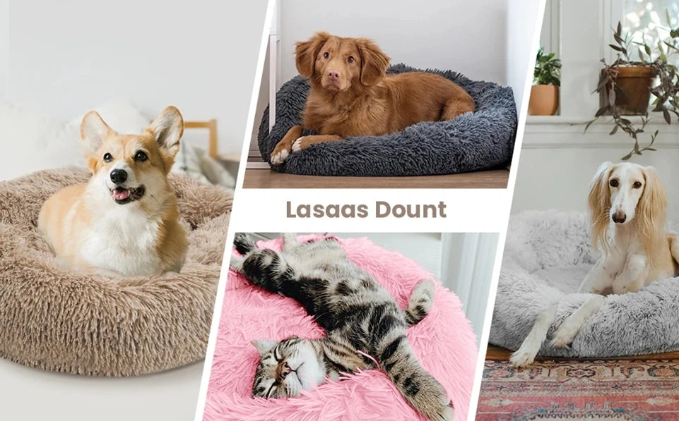 Round Plush Pet Bed (40-90cm)
