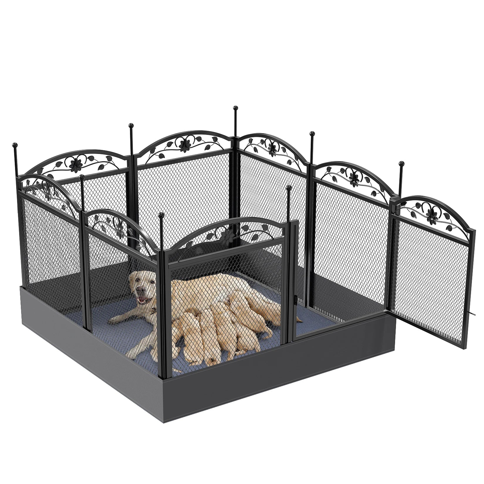 Detachable Dog Playpen with 8 Panels