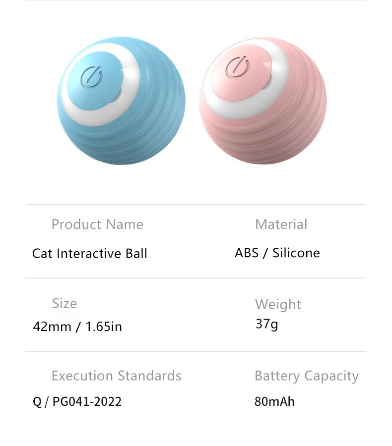 Smart Interactive Rolling Ball for Cats