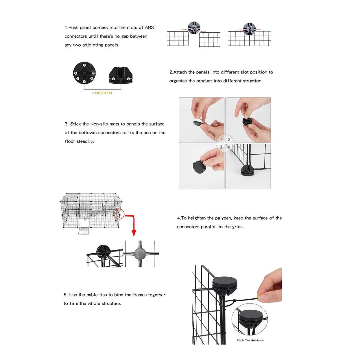 Indoor Self-Assembled Corner Dog Fence