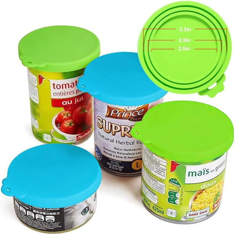2-Piece Reusable Pet Food Can Cover & Spoon Set