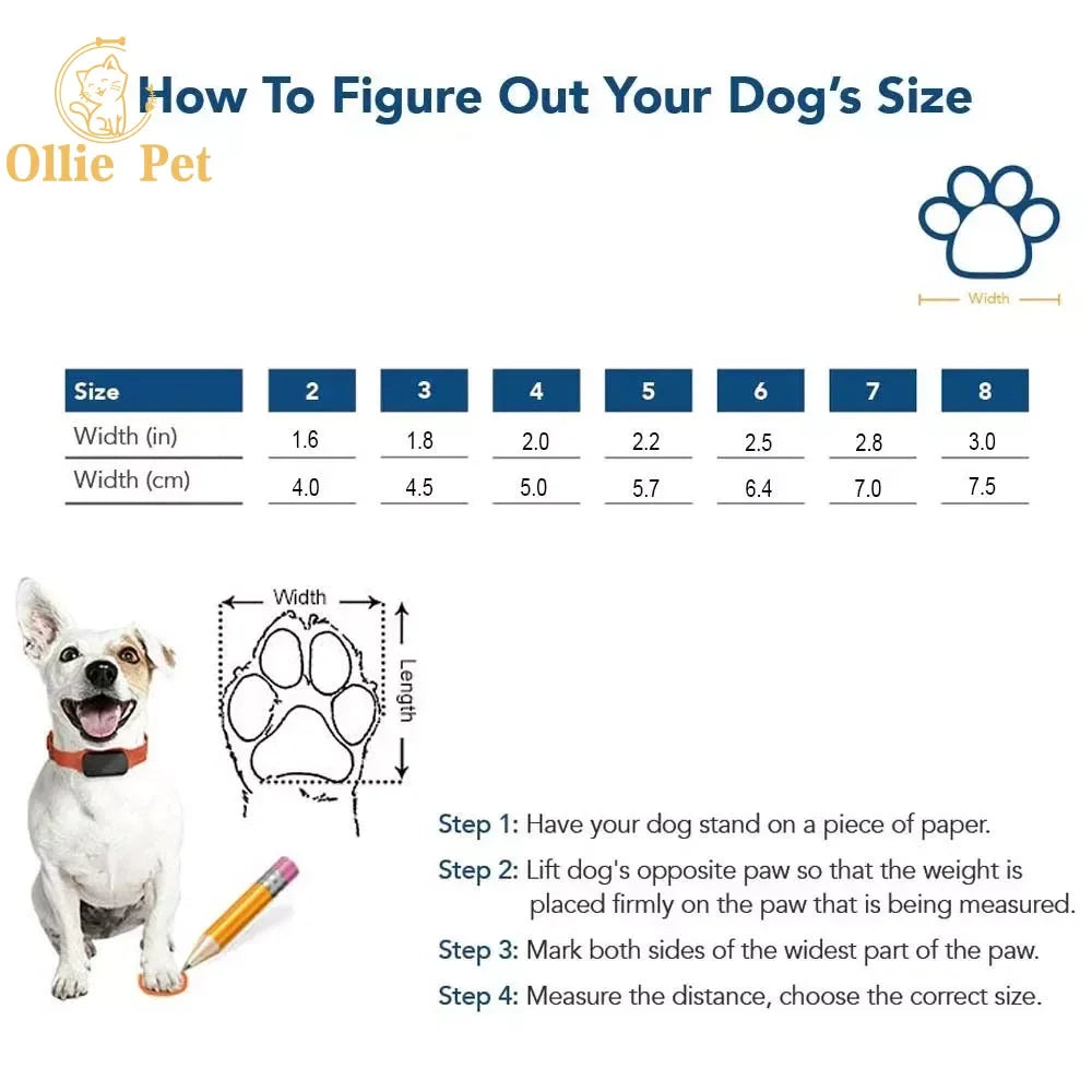 Anti-Slip Reflective Rain and Snow Boots for Small and Large Dogs (4PCS)