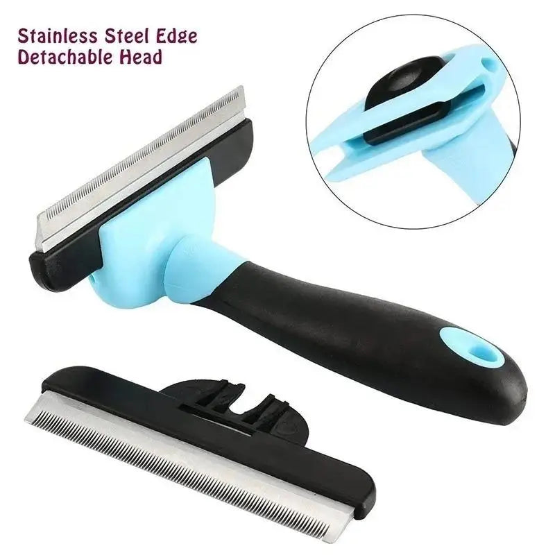 Double Sided Shedding and Dematting Undercoat Rake Comb