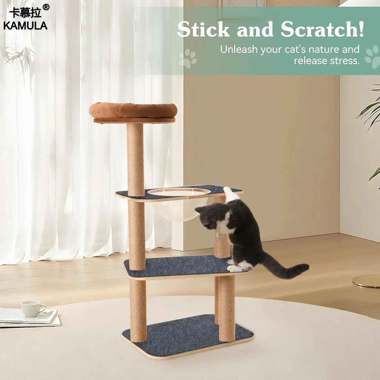 Self-Adhesive Cat Scratching Mat for Furniture Protection