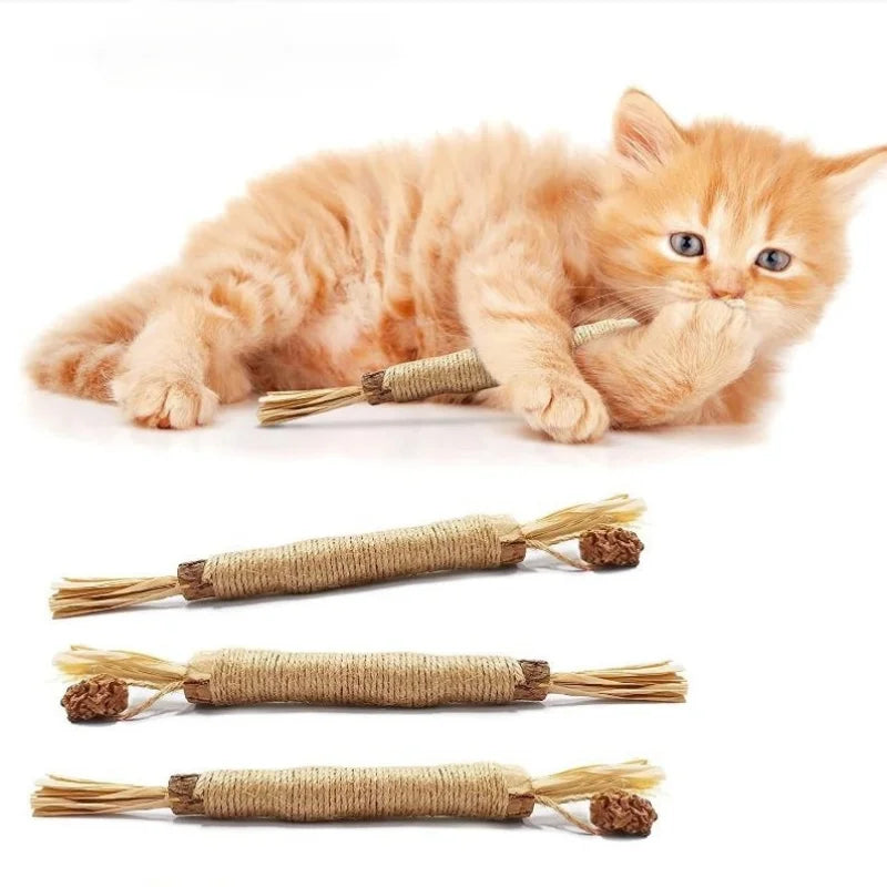 Wooden Polygonum Stick Bite Combination New Cat Toy