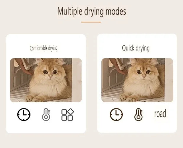 Smart Pet Drying Box – Automatic Temperature Control Dryer with Water Sterilization for Cats and Dogs
