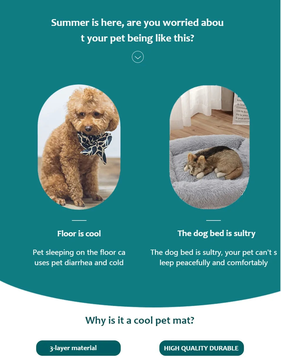 Dog Cooling Mat - Extra Large Summer Pet Cold Bed