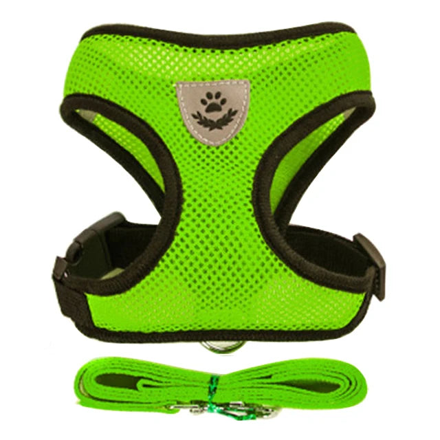 Adjustable Cat & Dog Harness Vest with Traction Rope Set