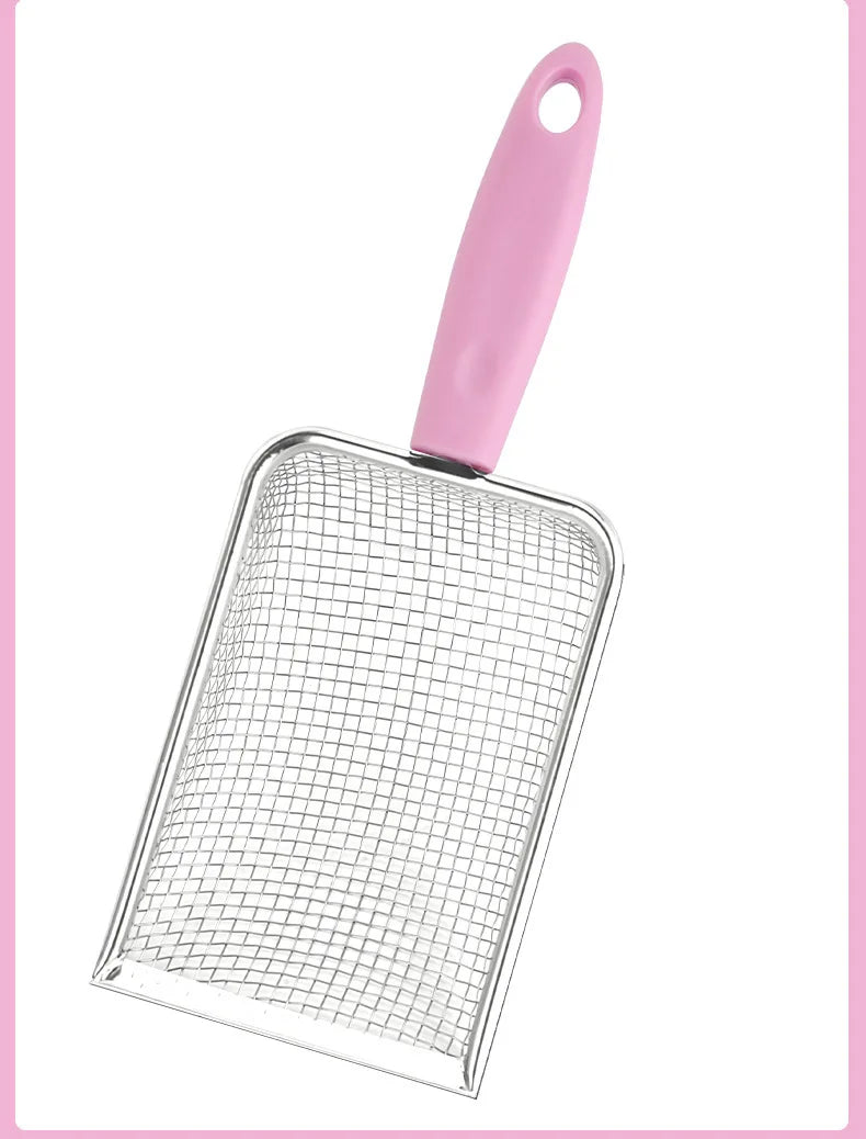 Stainless Steel Cat Litter Scoop with Fine Mesh