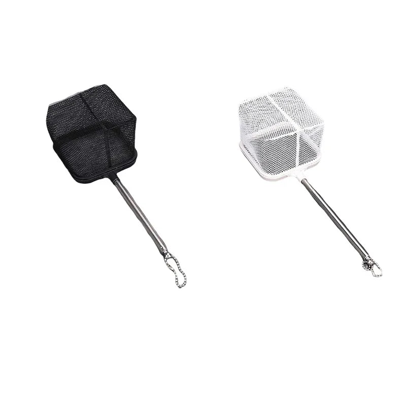Aquarium Square Fishing Net with Suction Cup & Extendable Handle