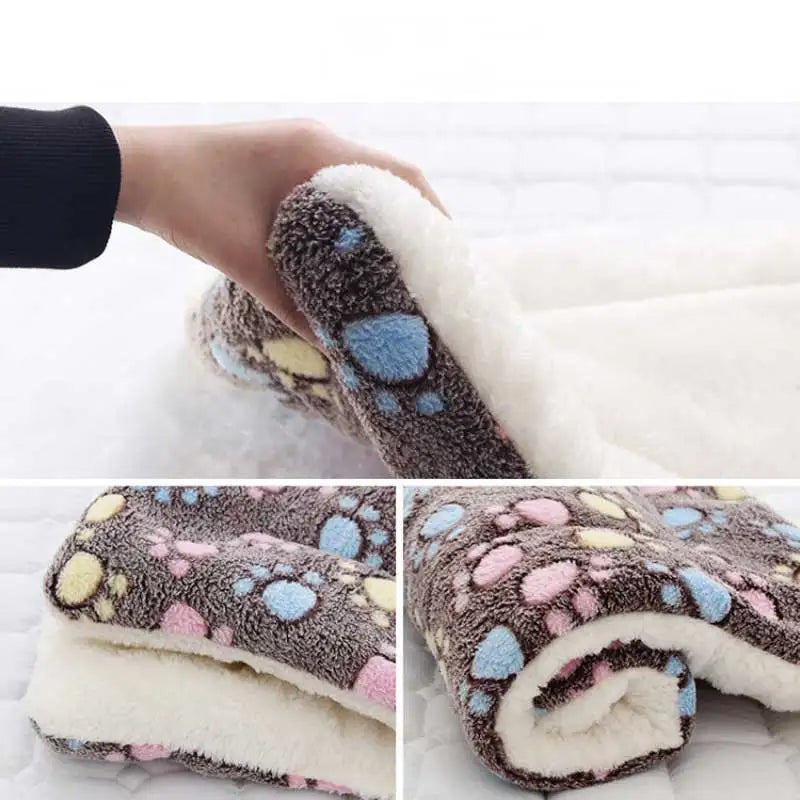 Soft Flannel Pet Fleece Pad – Thickened Blanket and Mattress for Cozy Sleep