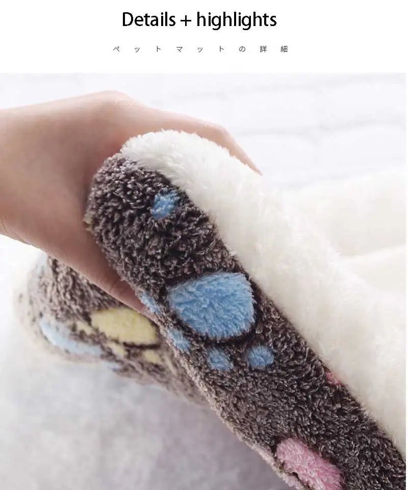 Soft Flannel Pet Fleece Pad – Thickened Blanket and Mattress for Cozy Sleep