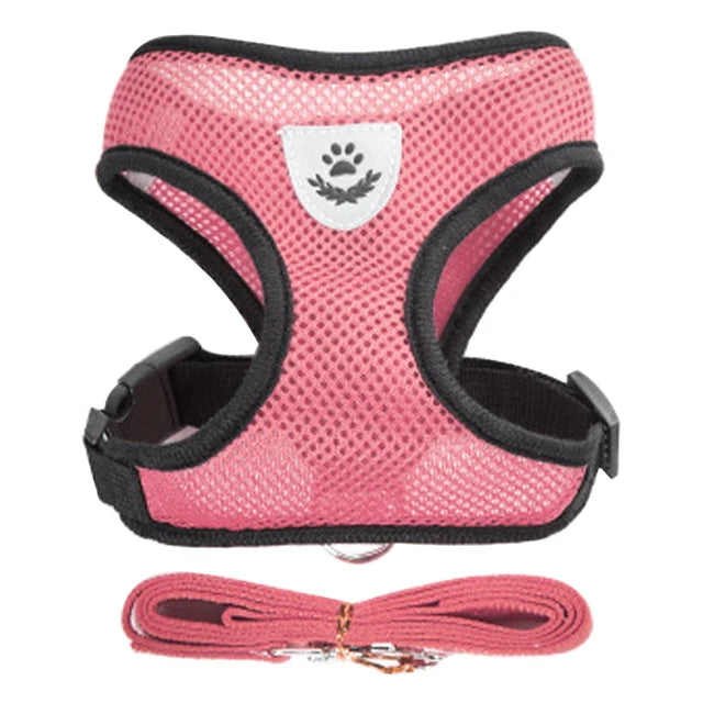 Adjustable Cat & Dog Harness Vest with Traction Rope Set