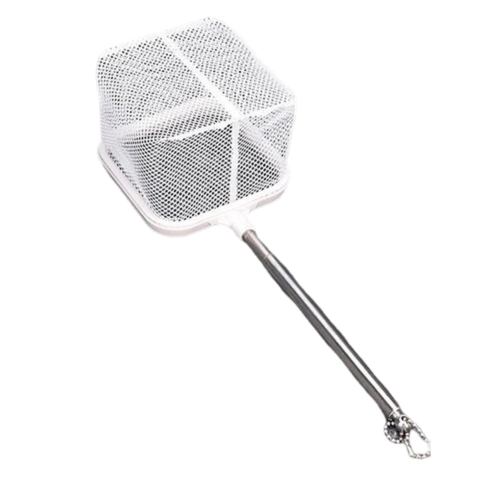 Aquarium Square Fishing Net with Suction Cup & Extendable Handle