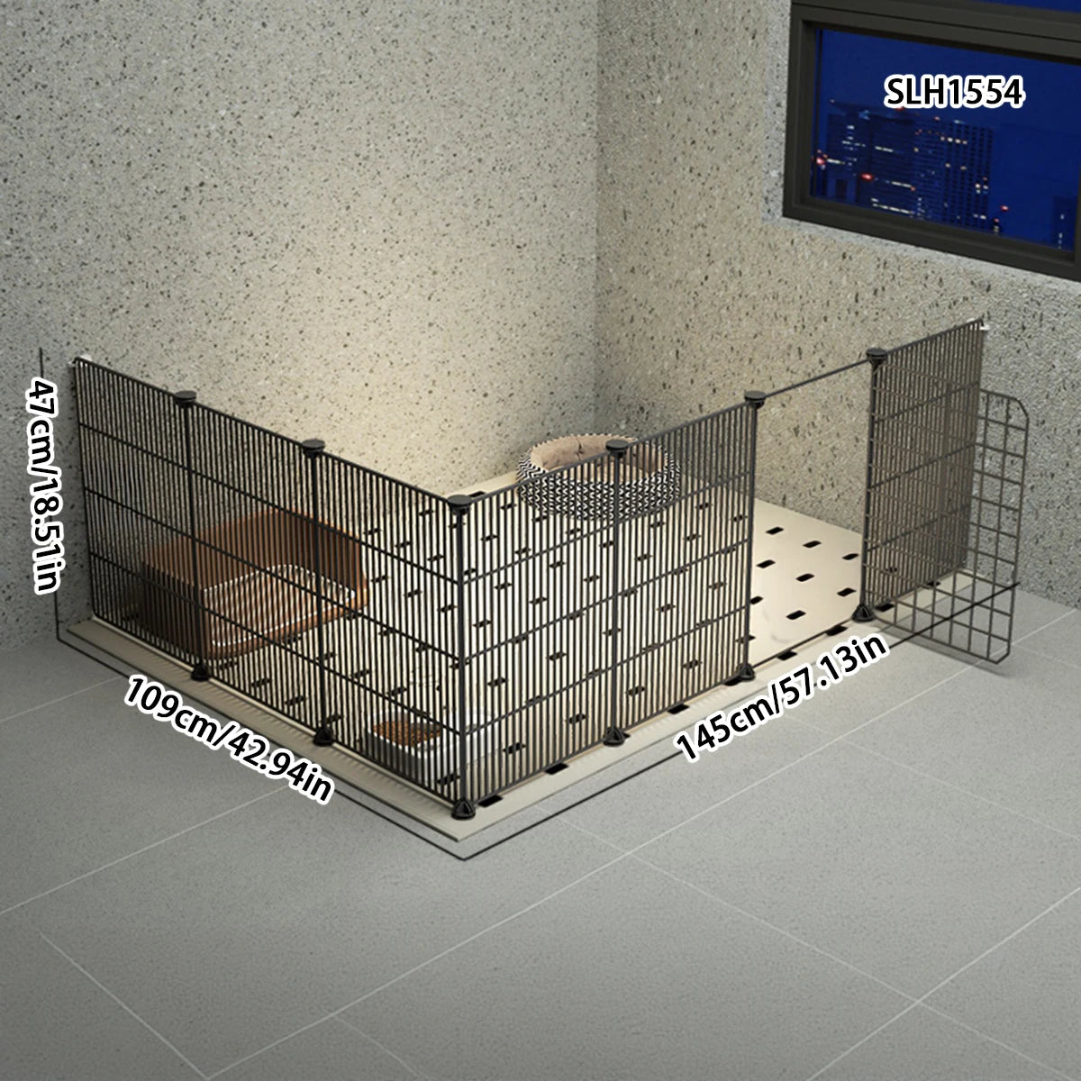 Indoor Self-Assembled Corner Dog Fence