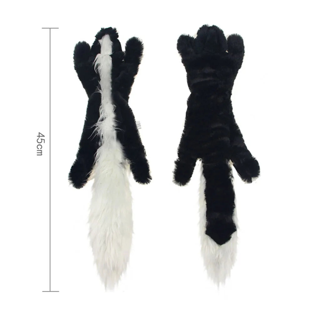 Stuffing-Free Animal Plush Dog Toy with Squeakers