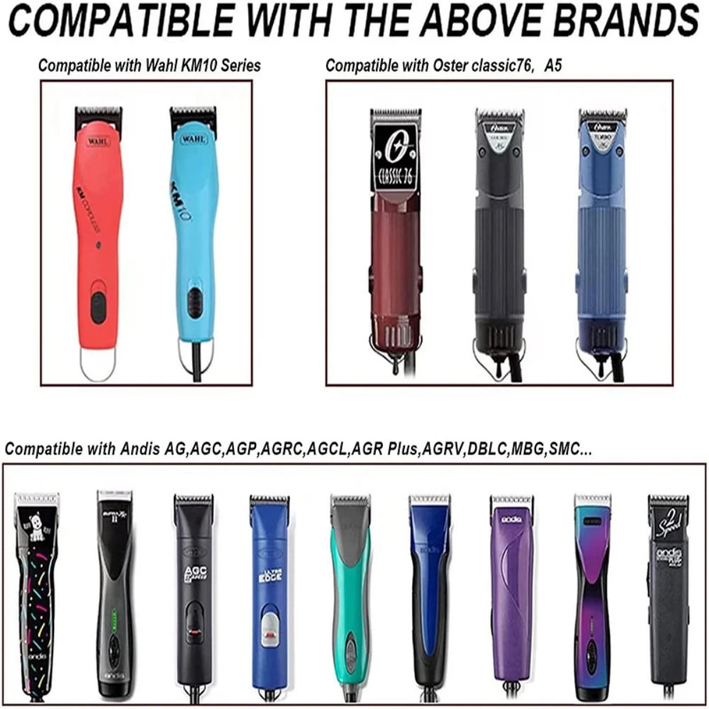 Gold Detachable Pet Grooming Clipper Stainless Steel Blades Set