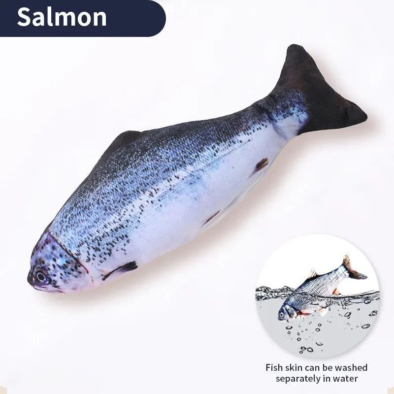 USB Rechargeable Electric Floppy Fish Toy for Cats & Dogs