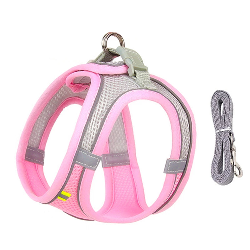 Product Description: Adjustable Dog Harness & Leash Set for Small Dogs