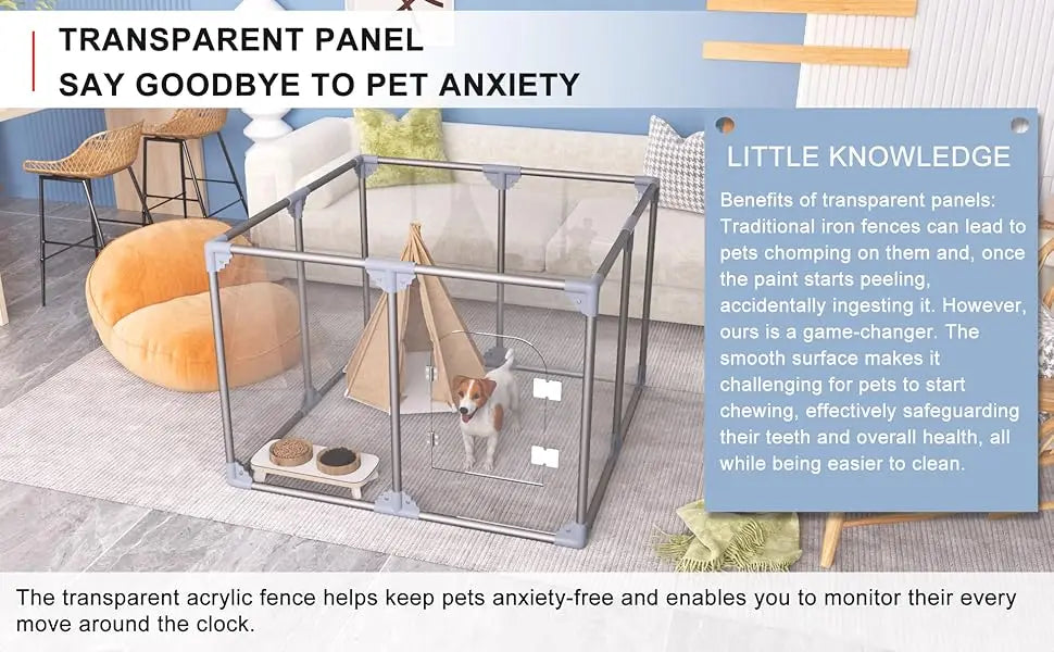 10-Panel Indoor Dog Playpen – Secure and Spacious Puppy Fence for Indoor Use