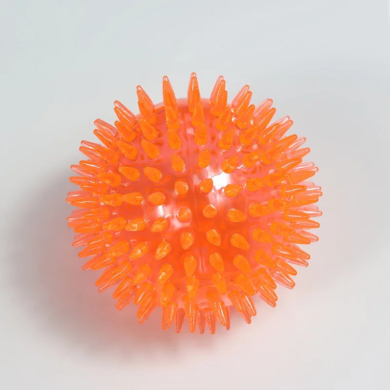 Squeaky Spiked TPR Chewing Ball for Pets