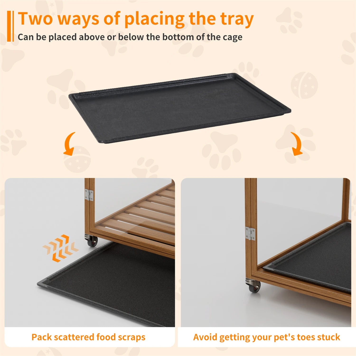 US Top-Level Dog Crate with Tempered Glass and Aluminum Frame