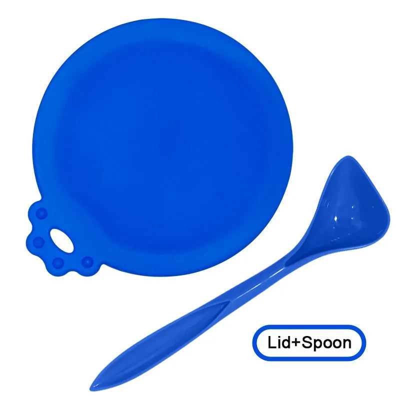 2-Piece Reusable Pet Food Can Cover & Spoon Set
