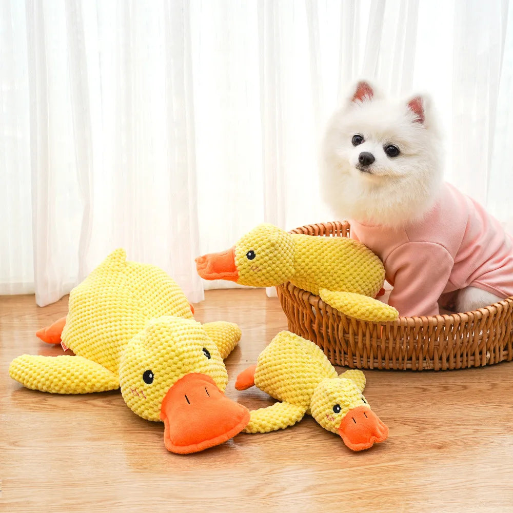 Duck-Shaped Quacking Dog Toy – Durable Chew Toy for Fun Interactive Play
