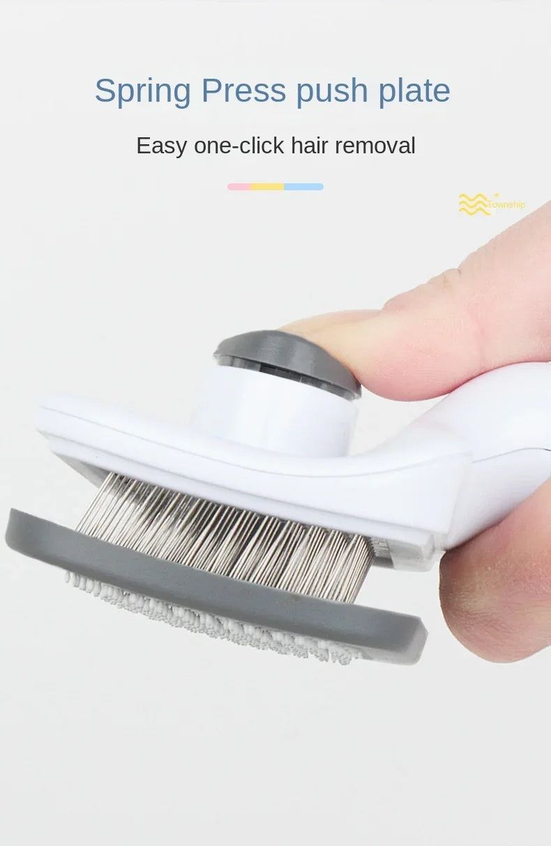 Pet Dog Hair Brush & Cat Comb - Stainless Steel Grooming Tool