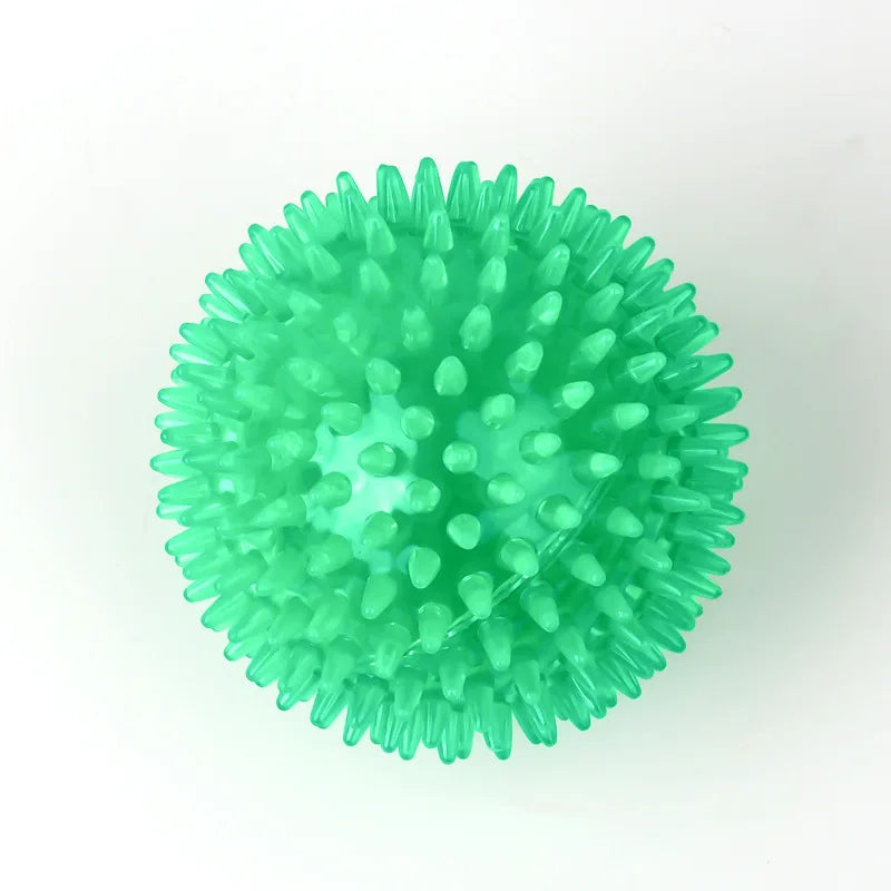 Squeaky Spiked TPR Chewing Ball for Pets