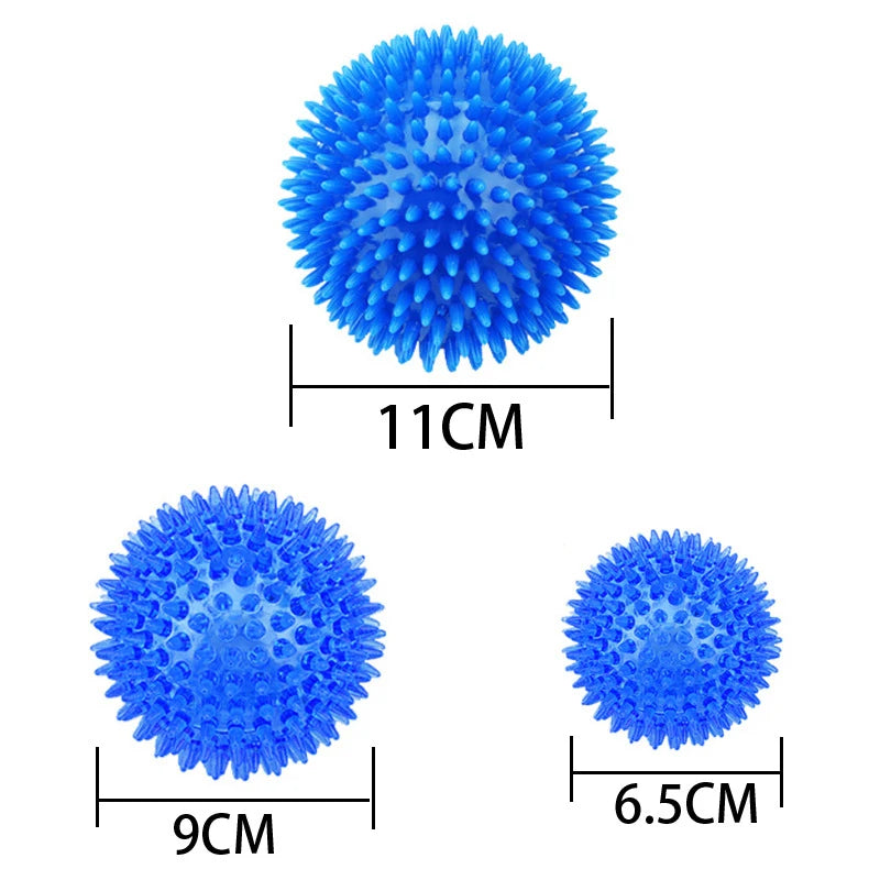 Squeaky Spiked TPR Chewing Ball for Pets