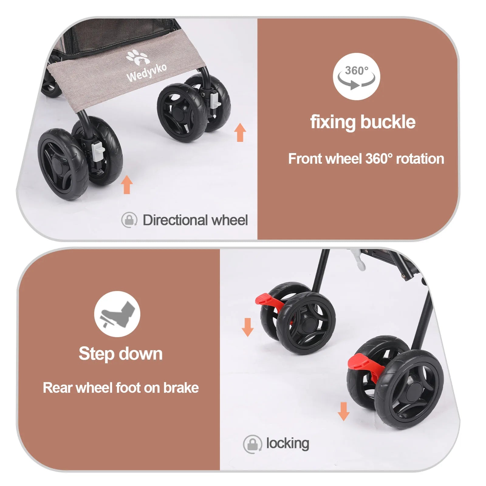 Lightweight Outdoor Puppy & Cat Stroller