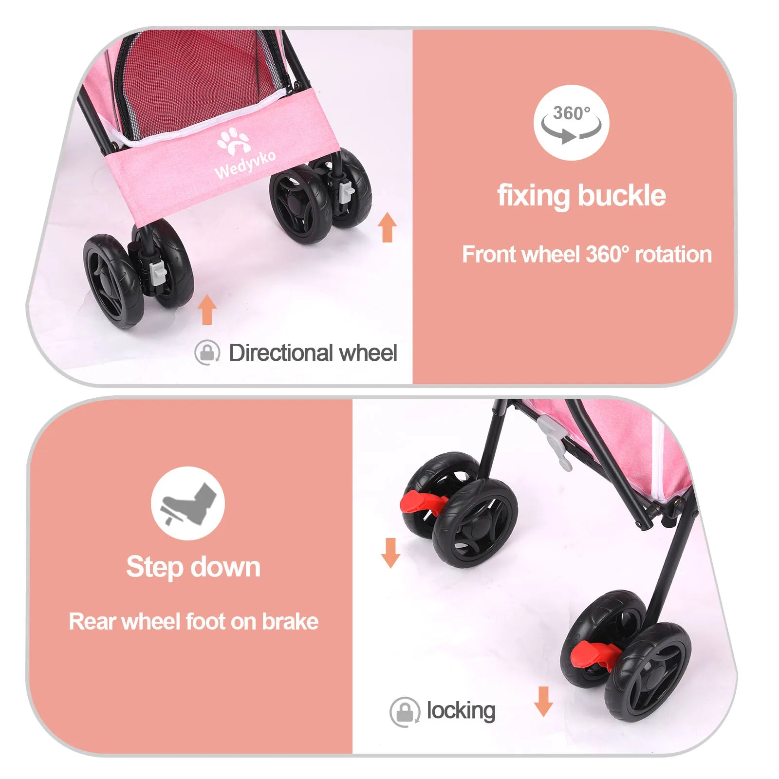 Lightweight Outdoor Puppy & Cat Stroller