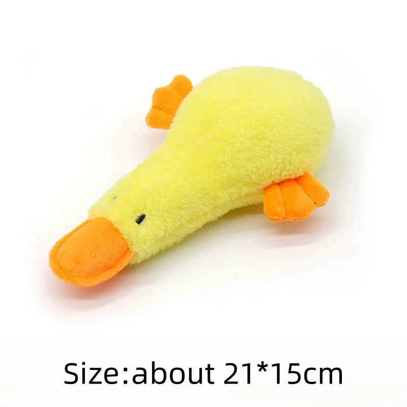 Yellow Duck Puppy Squeaky Interactive Stuffed Pet Toy Bite