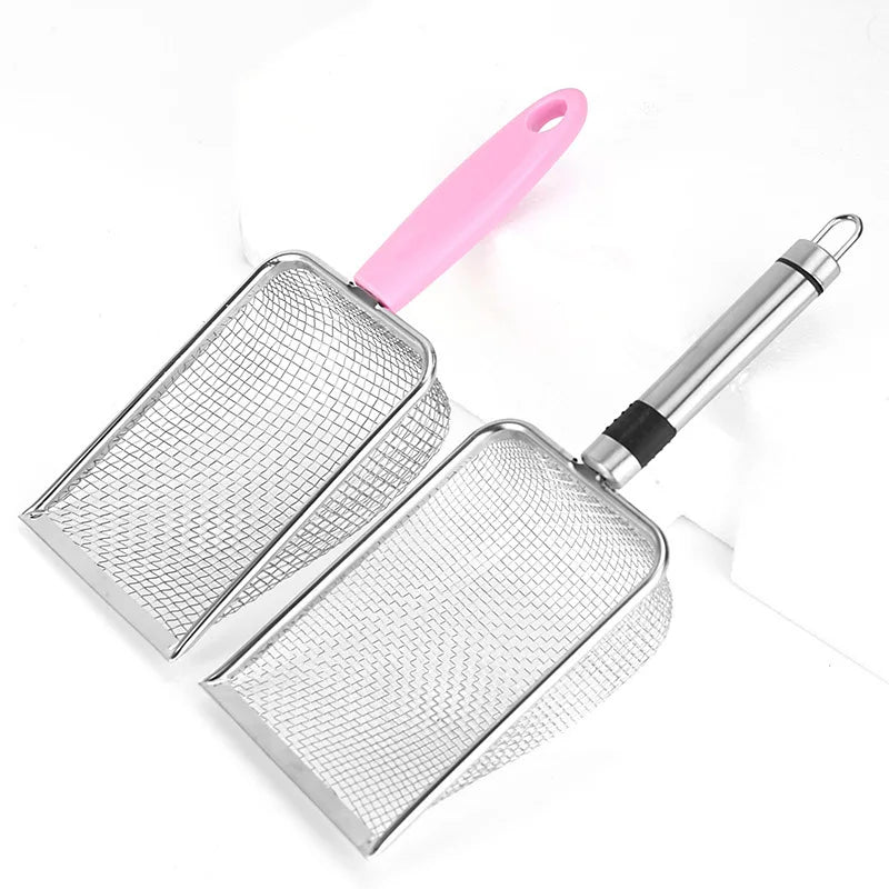 Stainless Steel Cat Litter Scoop with Fine Mesh