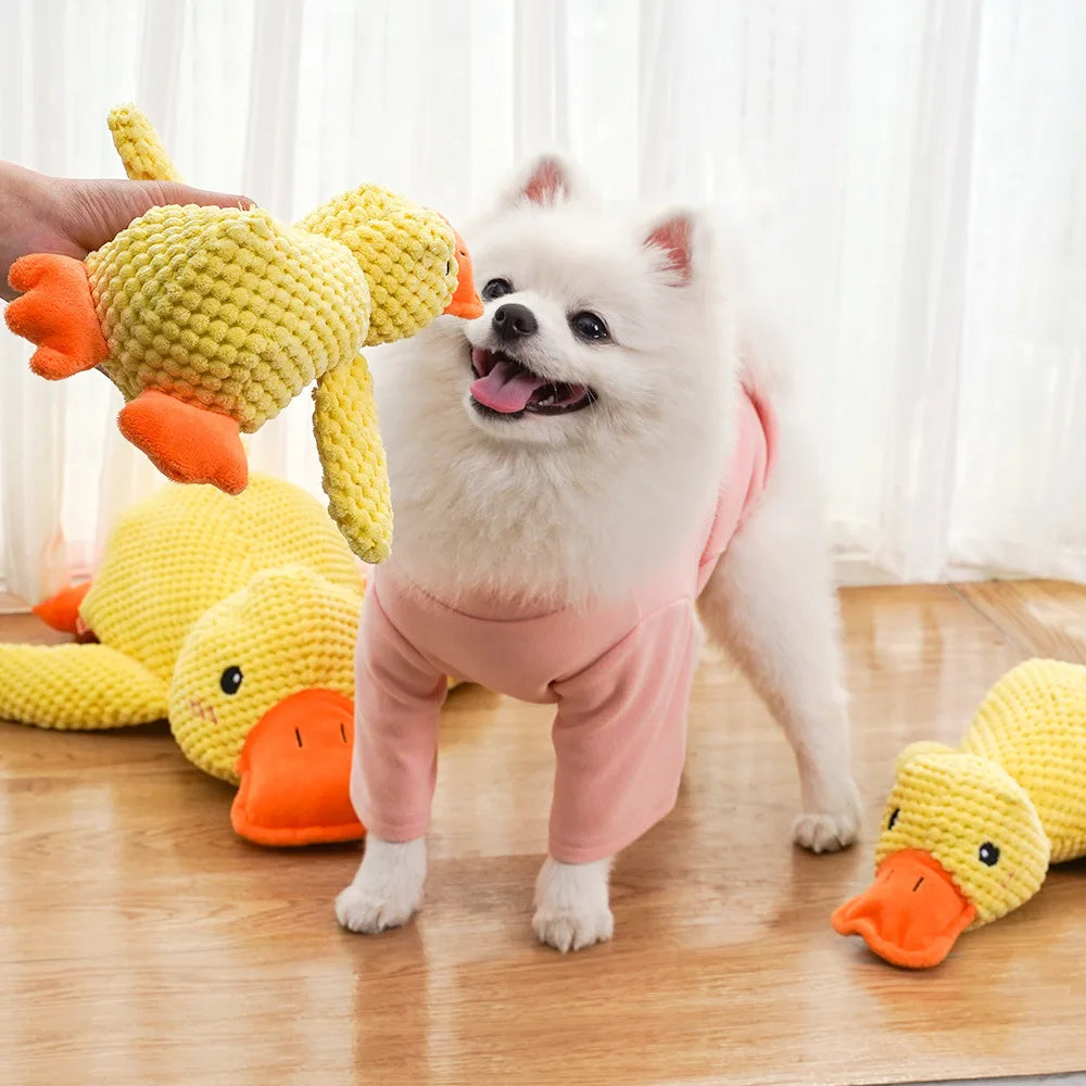 Duck-Shaped Quacking Dog Toy – Durable Chew Toy for Fun Interactive Play