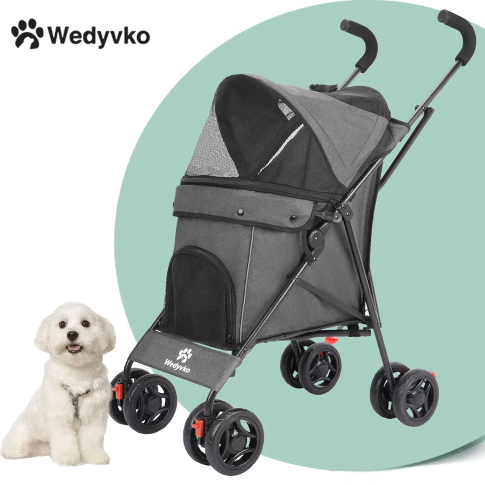 Lightweight Outdoor Puppy & Cat Stroller