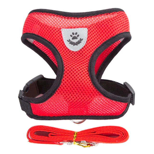 Adjustable Cat & Dog Harness Vest with Traction Rope Set