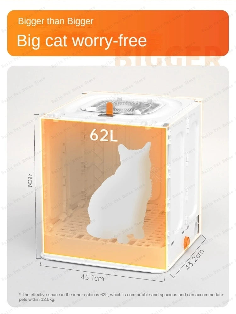 Detached Multifunctional Pet Drying Box – Large-Capacity Hair Dryer for Cats and Small Dogs