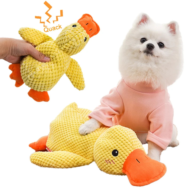 Duck-Shaped Quacking Dog Toy – Durable Chew Toy for Fun Interactive Play