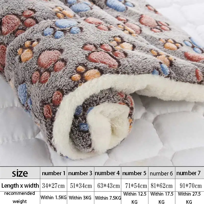 Soft Flannel Pet Fleece Pad – Thickened Blanket and Mattress for Cozy Sleep