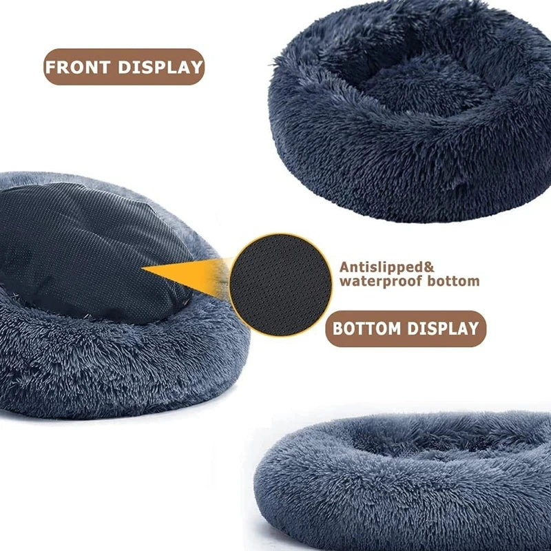 Round Plush Pet Bed (40-90cm)