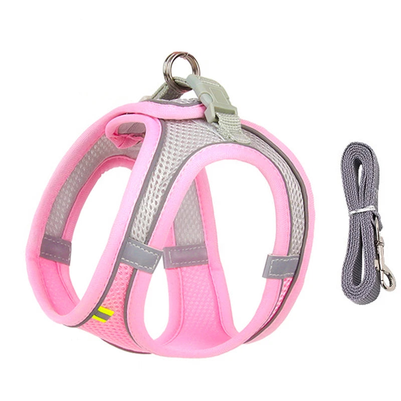 Product Description: Adjustable Dog Harness & Leash Set for Small Dogs