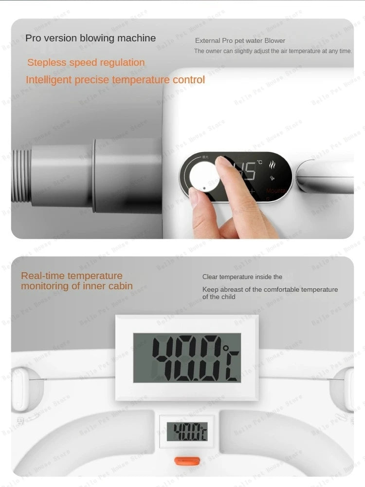 Detached Multifunctional Pet Drying Box – Large-Capacity Hair Dryer for Cats and Small Dogs