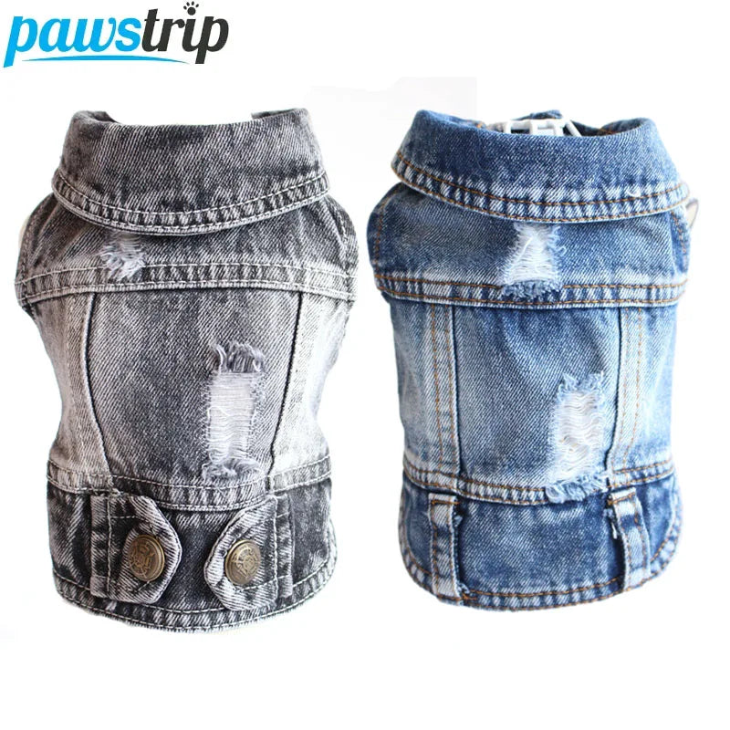 Jeans Jacket for small medium dogs